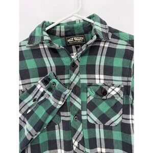 Salt Valley Western Shirt Mens XS Plaid Flannel Rockabilly Cowboy